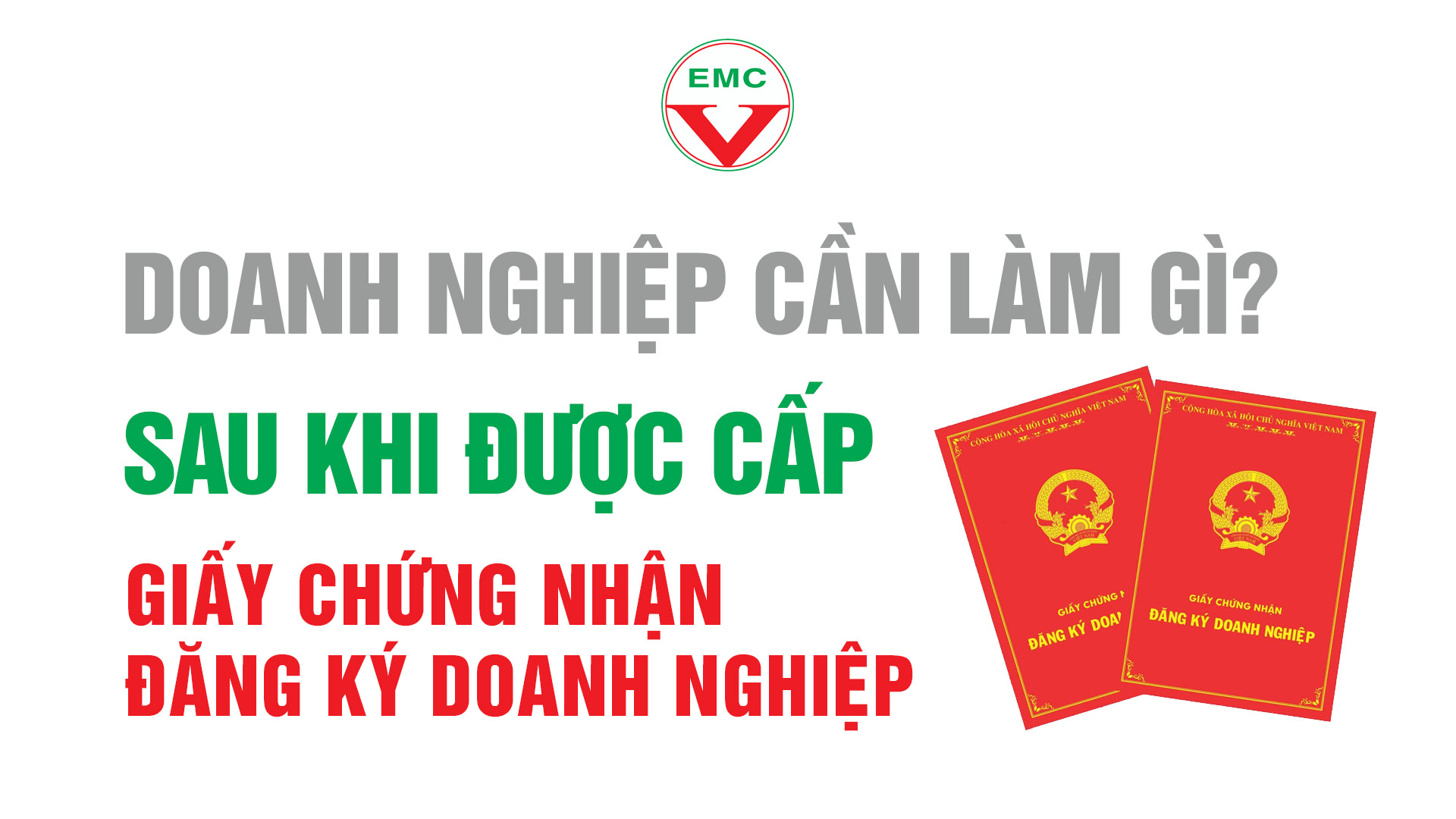 DOANH NGHIỆP CẦN LÀM GÌ SAU KHI ĐƯỢC CẤP GIẤY CHỨNG NHẬN ĐĂNG KÝ KINH DOANH?